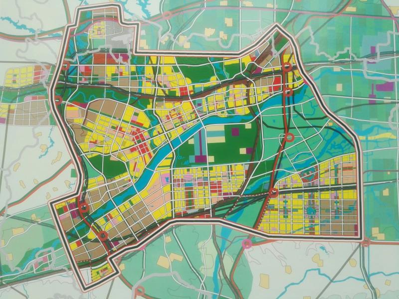 博物馆展出的洛阳市第五期城市规划洛阳中心城区显示麻屯镇划到了洛阳